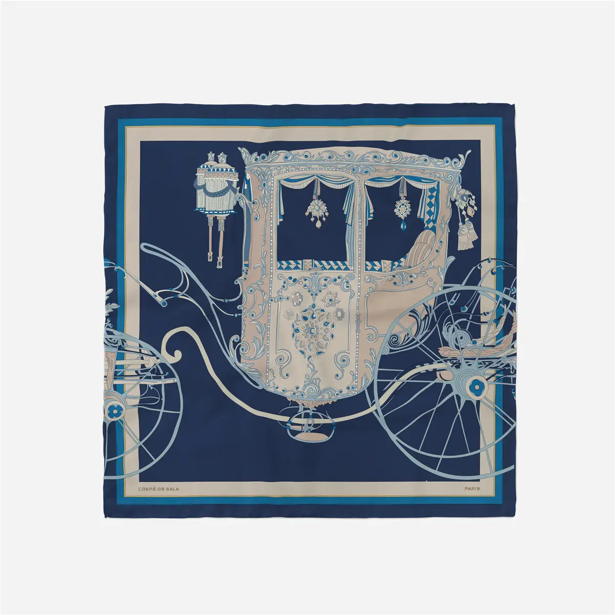 2024 Summer Silk Scarf for Women Blue Paris Design — feature 300