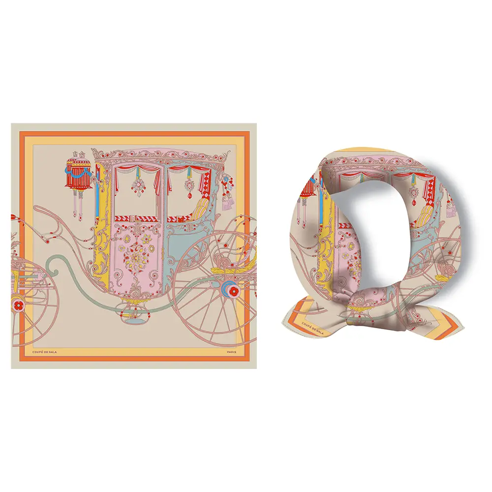 2024 Summer Silk Scarf for Women Blue Paris Design — feature 302