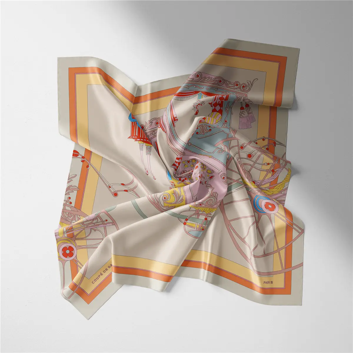 2024 Summer Silk Scarf for Women Blue Paris Design — feature 303