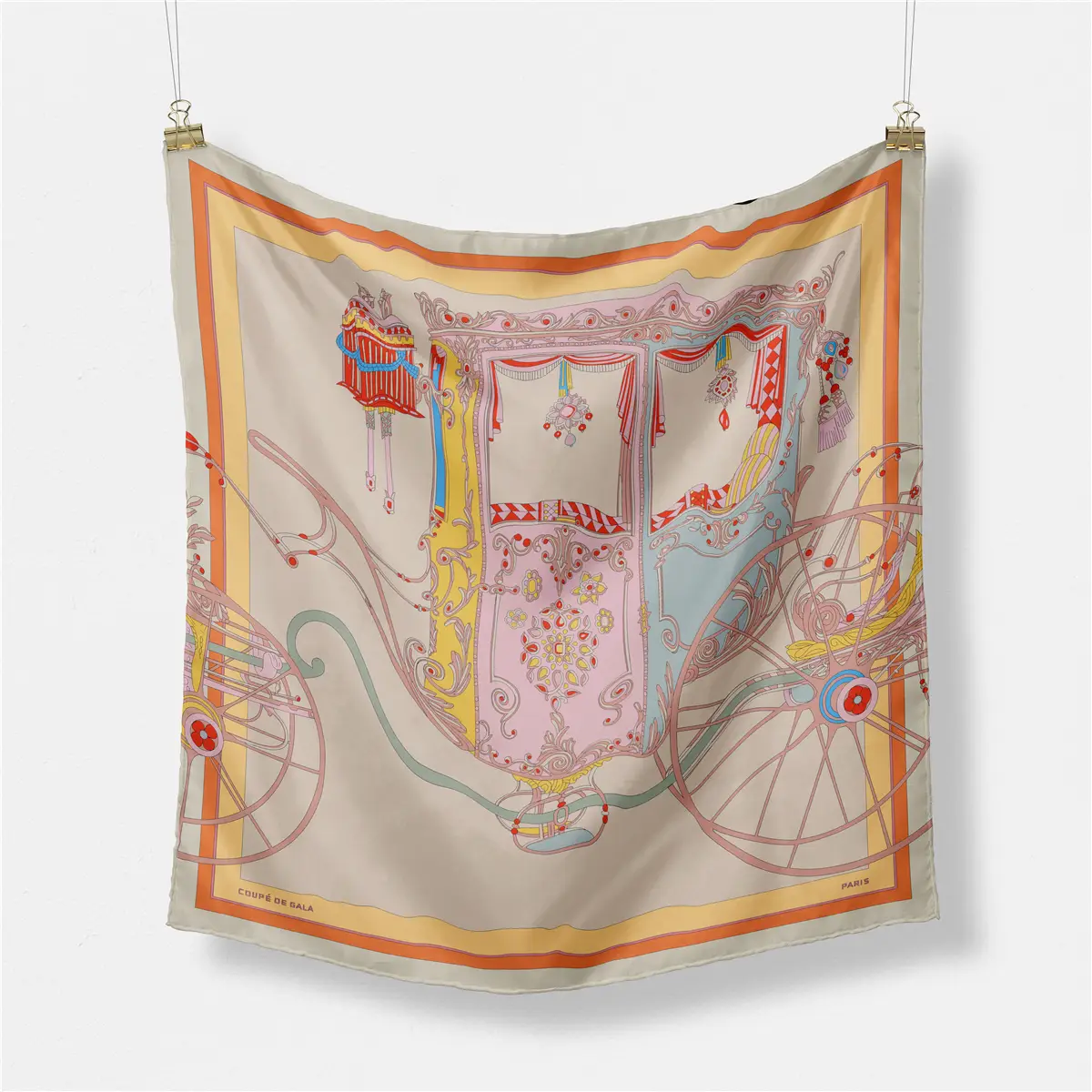 2024 Summer Silk Scarf for Women Blue Paris Design — feature 304
