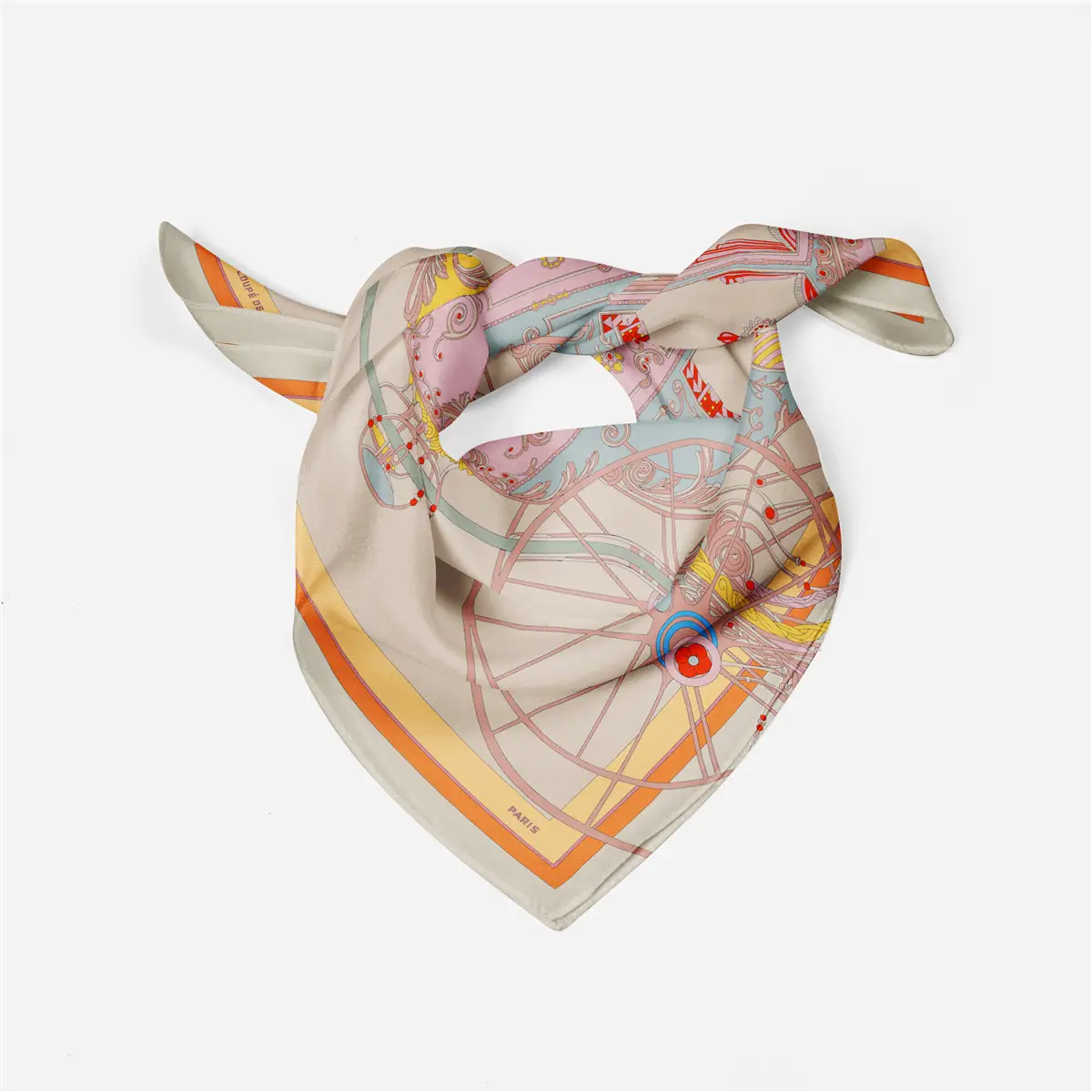 2024 Summer Silk Scarf for Women Blue Paris Design — feature 306