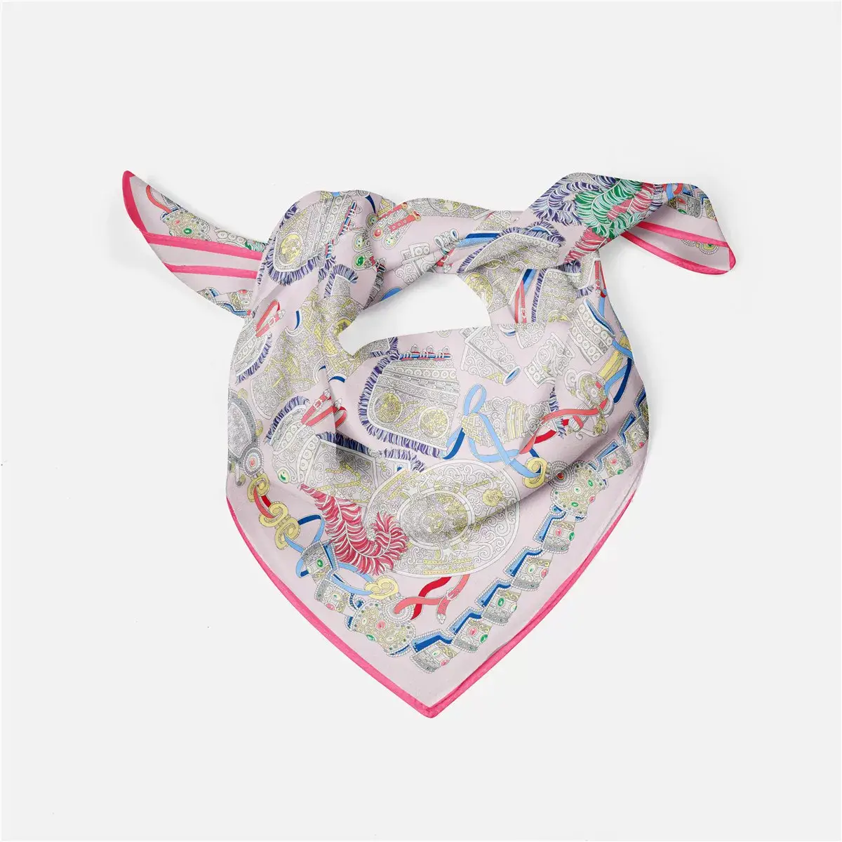 2024 Summer Silk Scarf for Women Blue Paris Design — feature 31