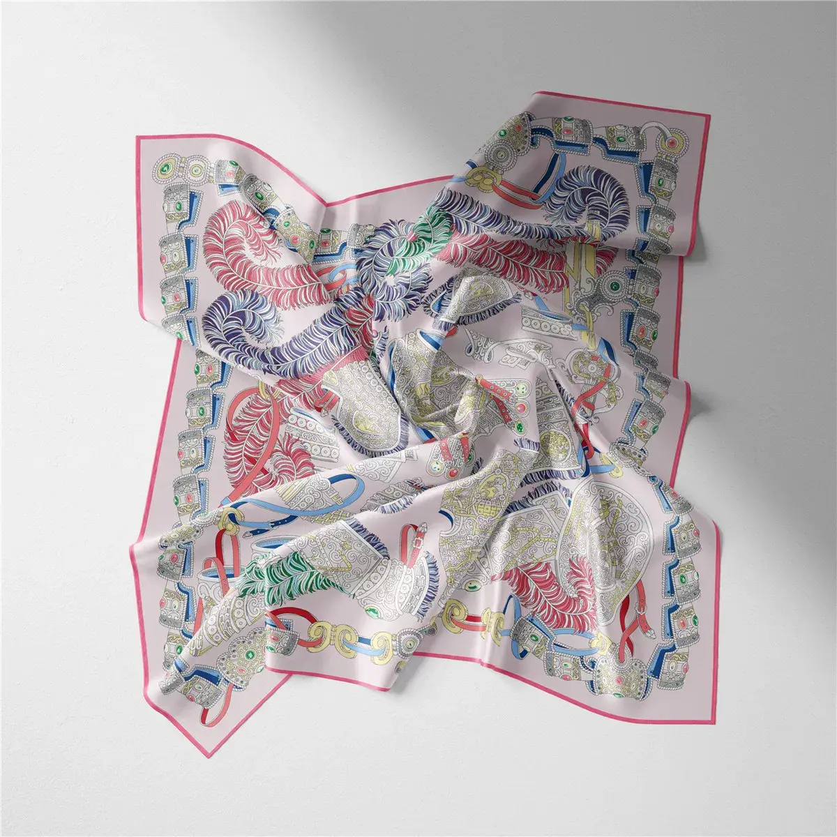 2024 Summer Silk Scarf for Women Blue Paris Design — feature 34
