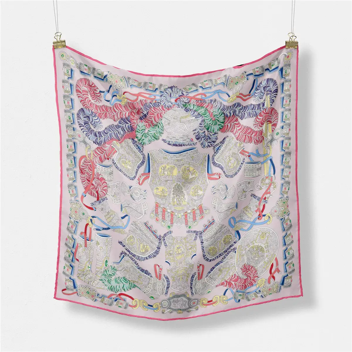 2024 Summer Silk Scarf for Women Blue Paris Design — feature 35