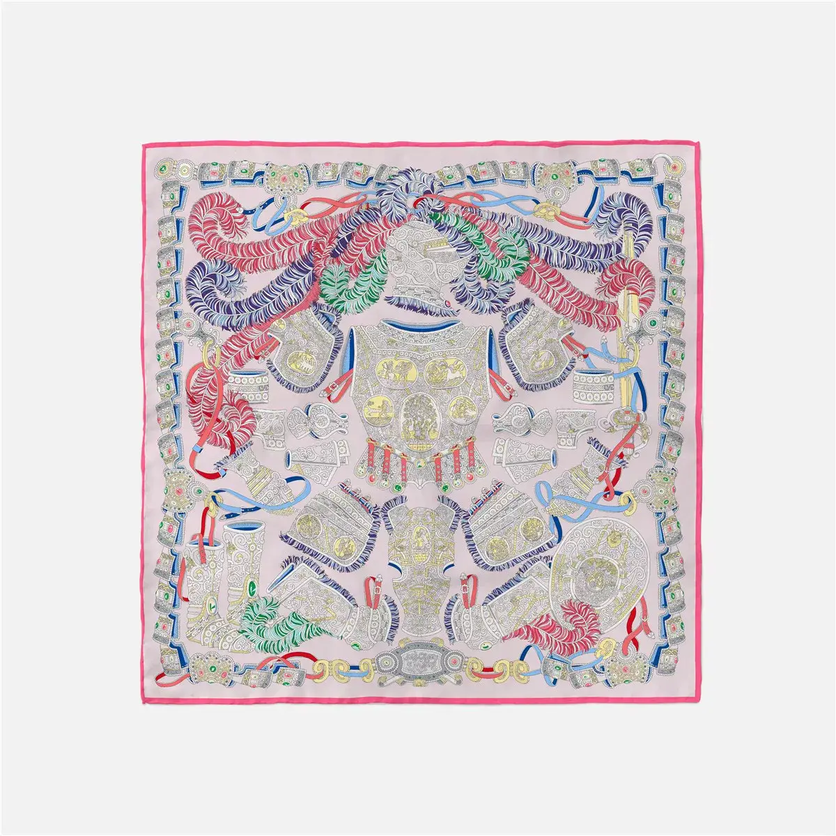 2024 Summer Silk Scarf for Women Blue Paris Design — feature 36