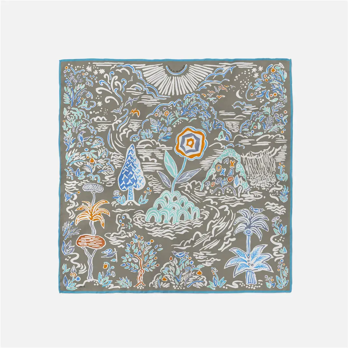 2024 Summer Silk Scarf for Women Blue Paris Design — feature 39