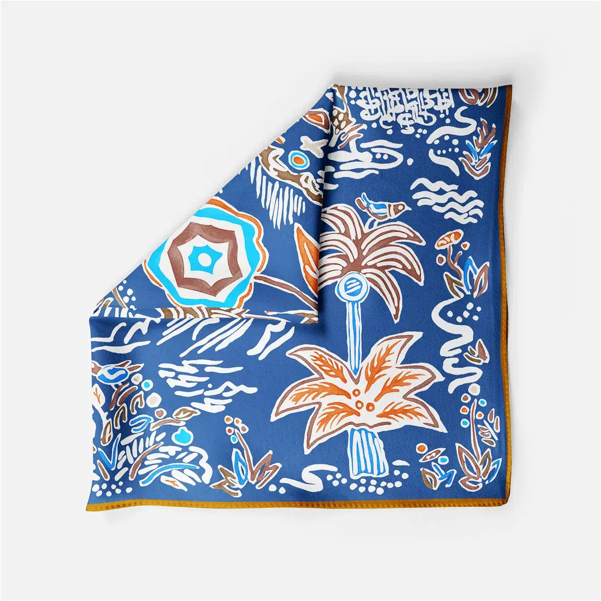 2024 Summer Silk Scarf for Women Blue Paris Design — feature 40