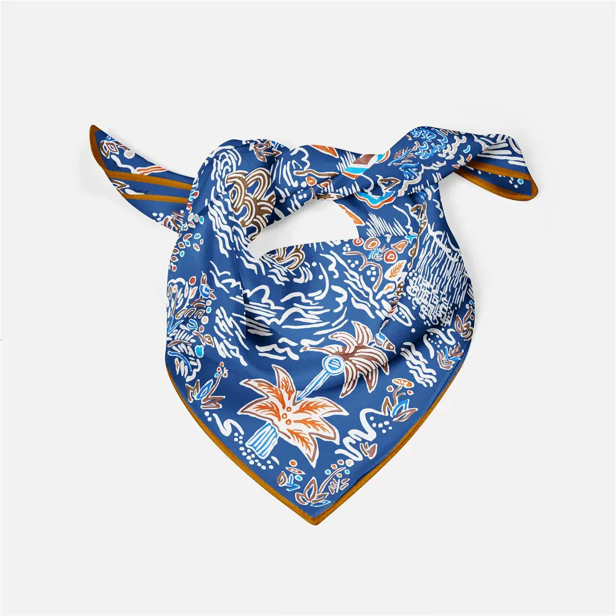 2024 Summer Silk Scarf for Women Blue Paris Design — feature 42