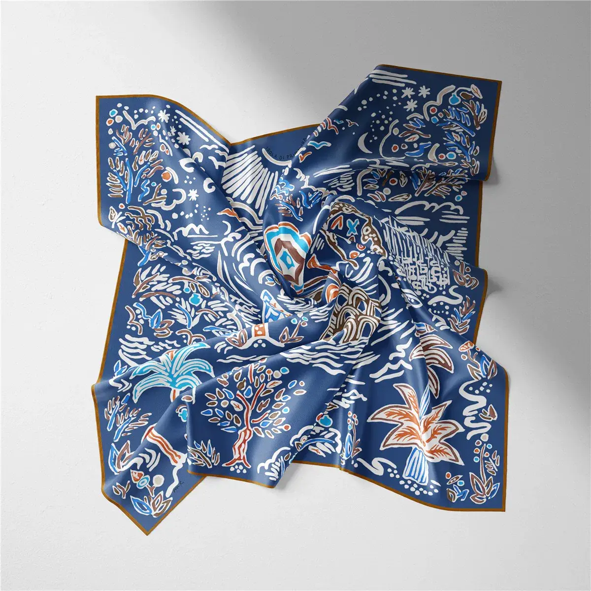 2024 Summer Silk Scarf for Women Blue Paris Design — feature 43