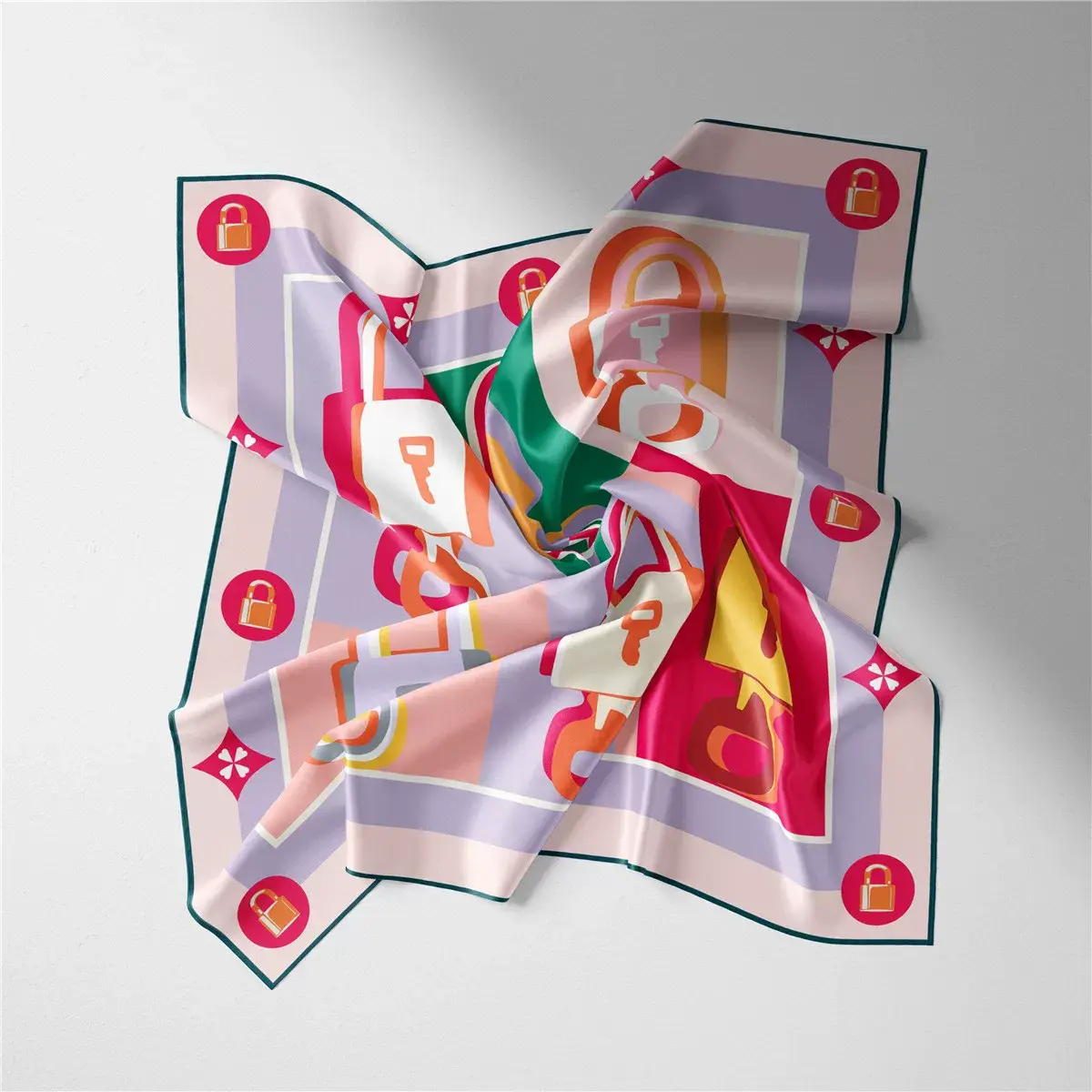 2024 Summer Silk Scarf for Women Blue Paris Design — feature 50