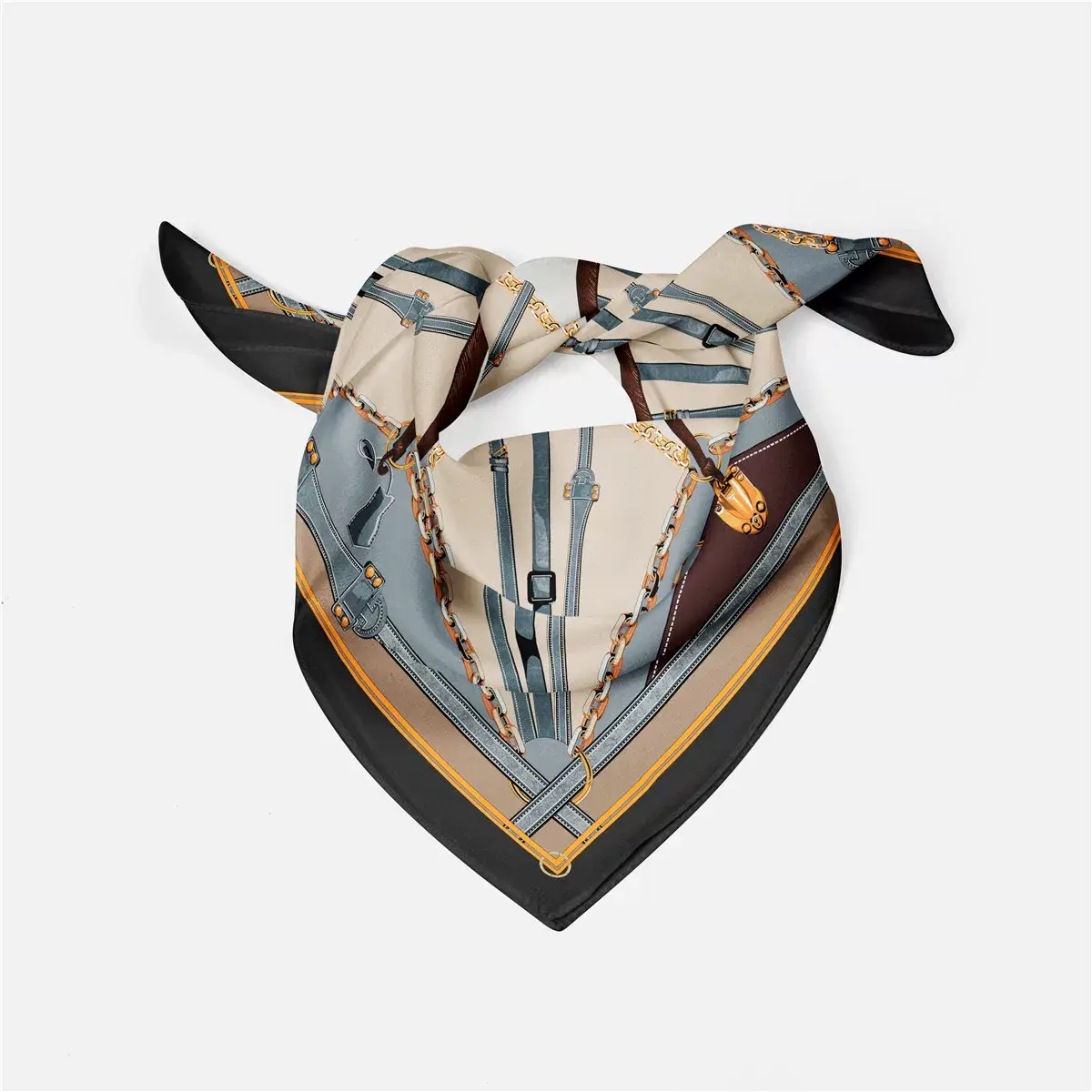 2024 Summer Silk Scarf for Women Blue Paris Design — feature 56