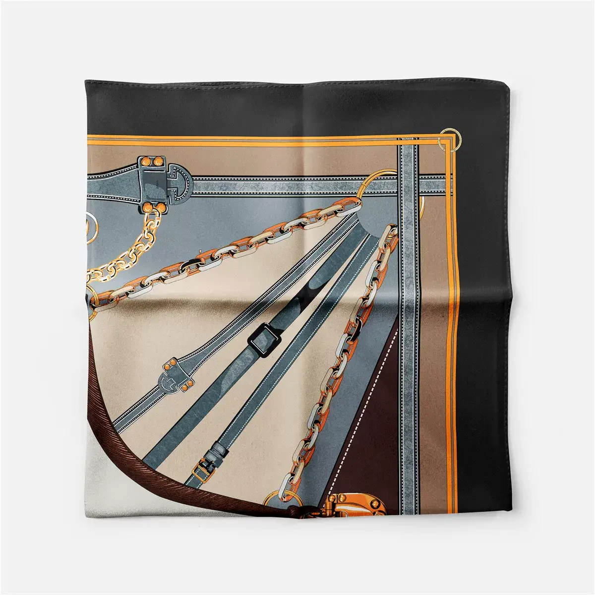 2024 Summer Silk Scarf for Women Blue Paris Design — feature 58