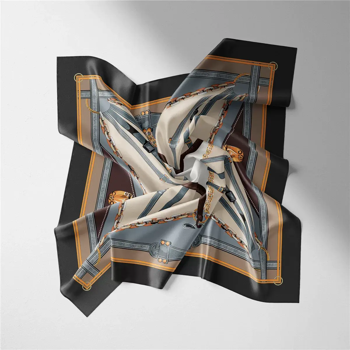 2024 Summer Silk Scarf for Women Blue Paris Design — feature 62