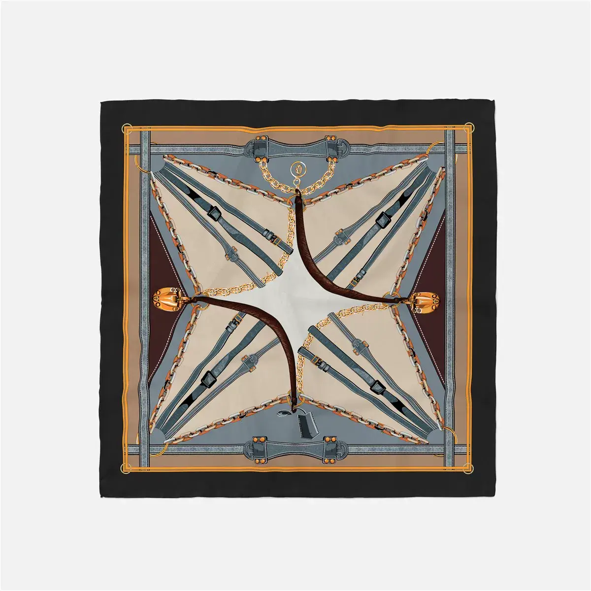 2024 Summer Silk Scarf for Women Blue Paris Design — feature 63