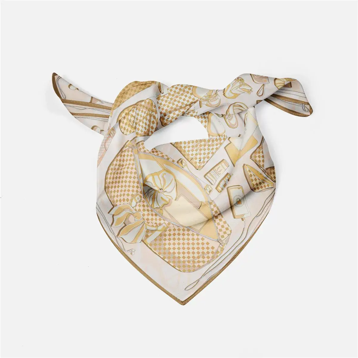 2024 Summer Silk Scarf for Women Blue Paris Design — feature 64