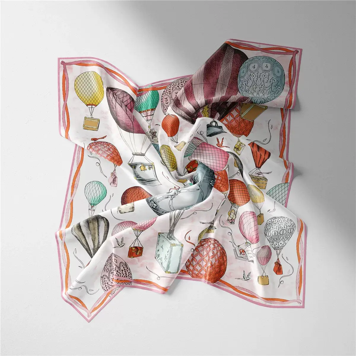 2024 Summer Silk Scarf for Women Blue Paris Design — feature 74