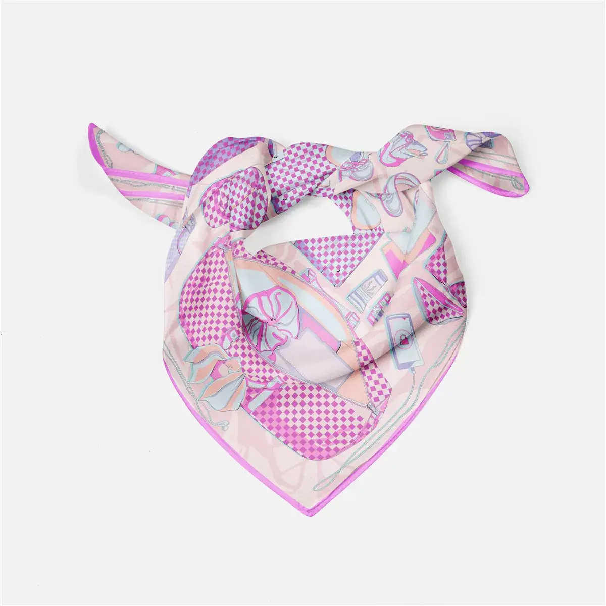 2024 Summer Silk Scarf for Women Blue Paris Design — feature 79