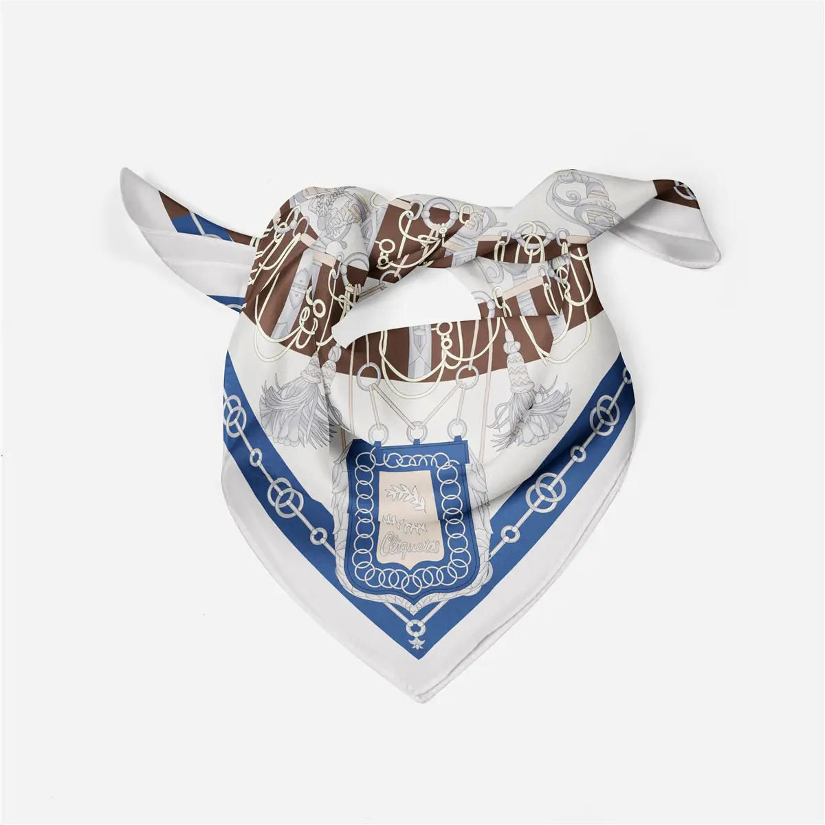 2024 Summer Silk Scarf for Women Blue Paris Design — feature 85