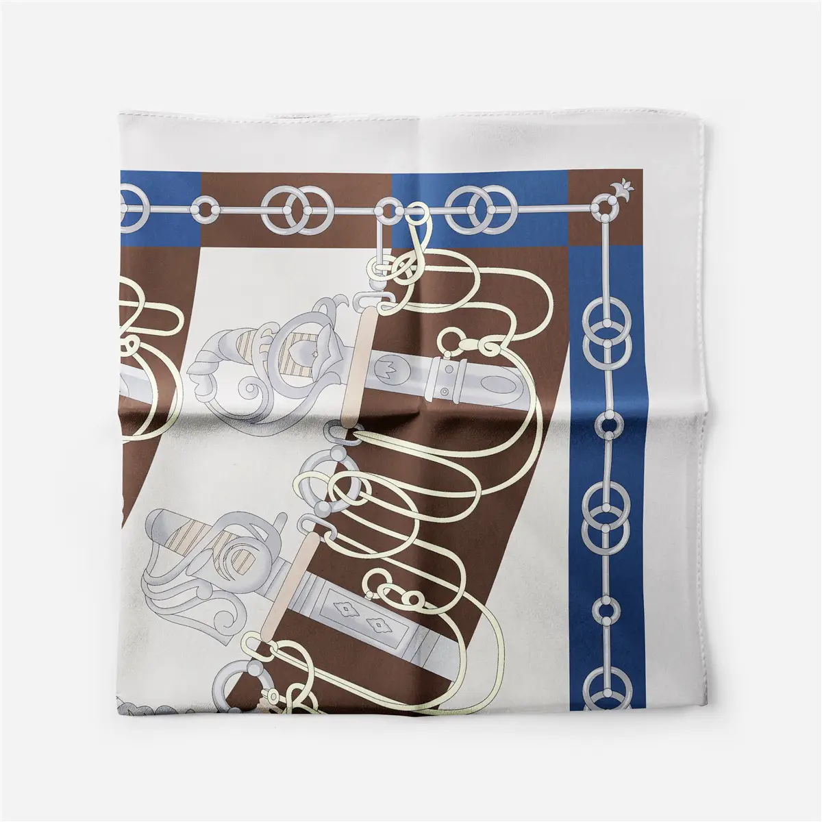 2024 Summer Silk Scarf for Women Blue Paris Design — feature 87