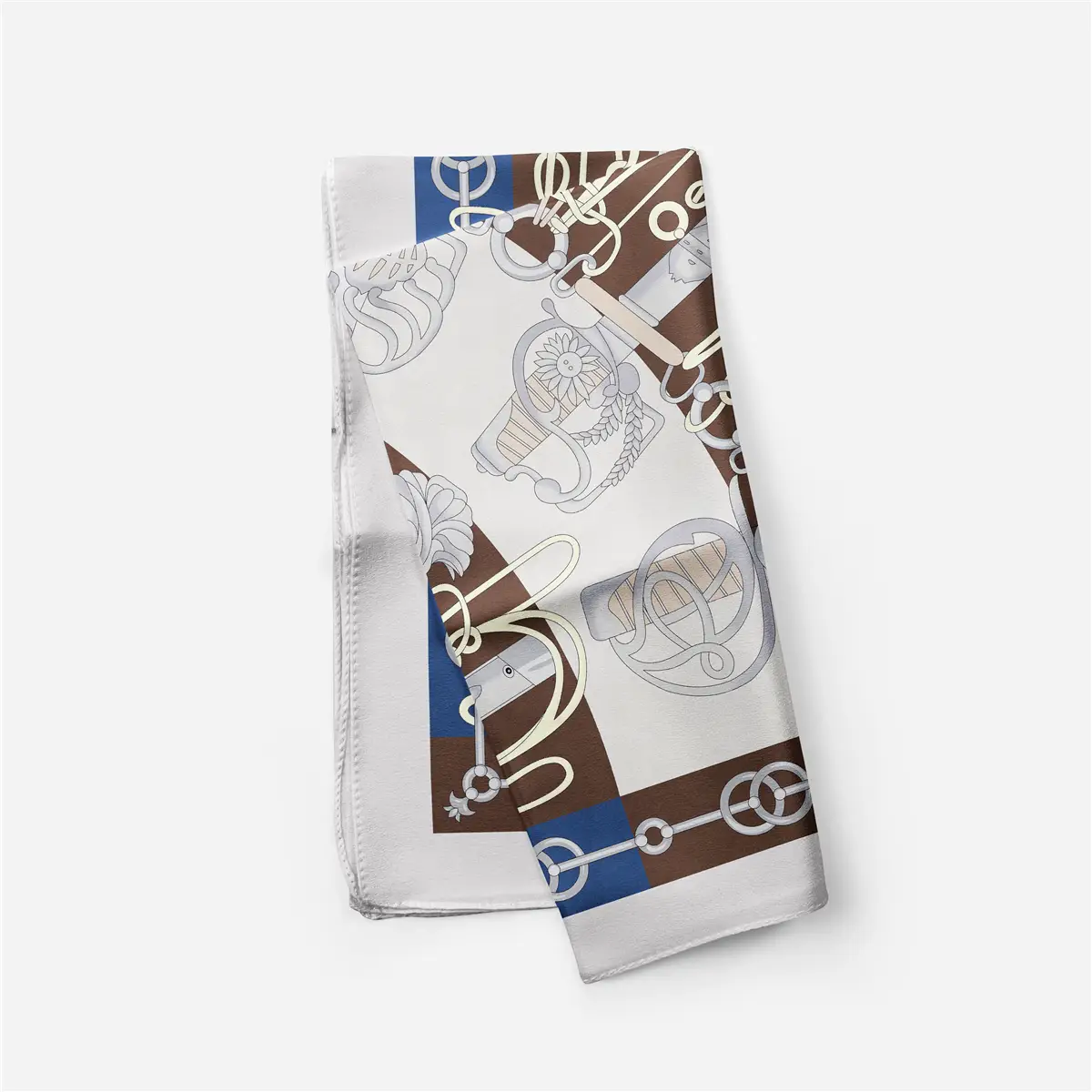 2024 Summer Silk Scarf for Women Blue Paris Design — feature 88