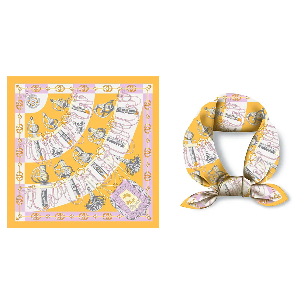 2024 Summer Silk Scarf for Women Blue Paris Design — feature 89