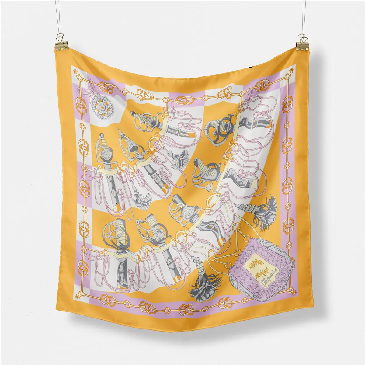 2024 Summer Silk Scarf for Women Blue Paris Design — feature 90