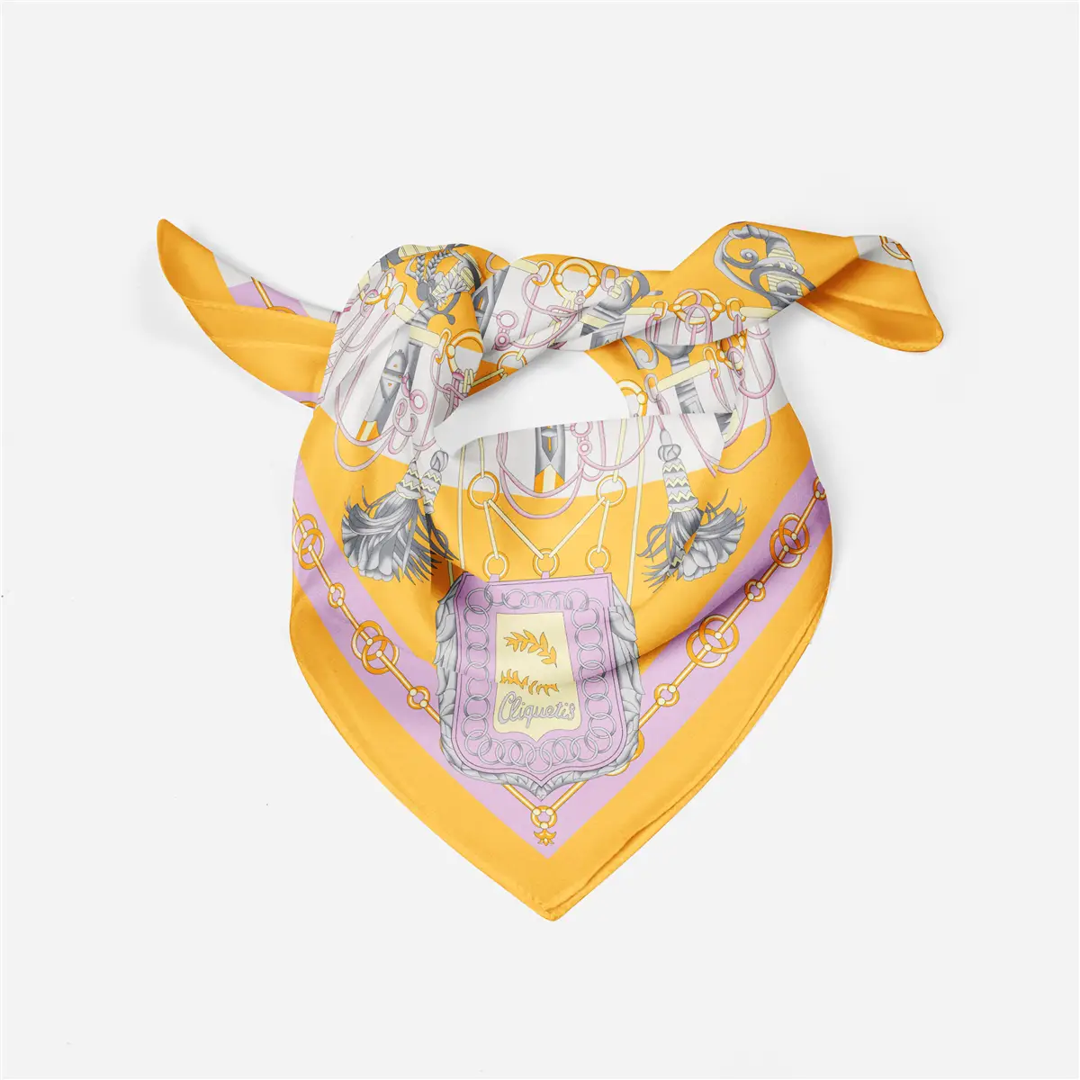 2024 Summer Silk Scarf for Women Blue Paris Design — feature 92