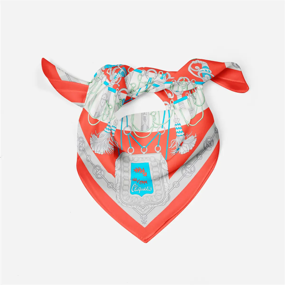 2024 Summer Silk Scarf for Women Blue Paris Design — feature 96