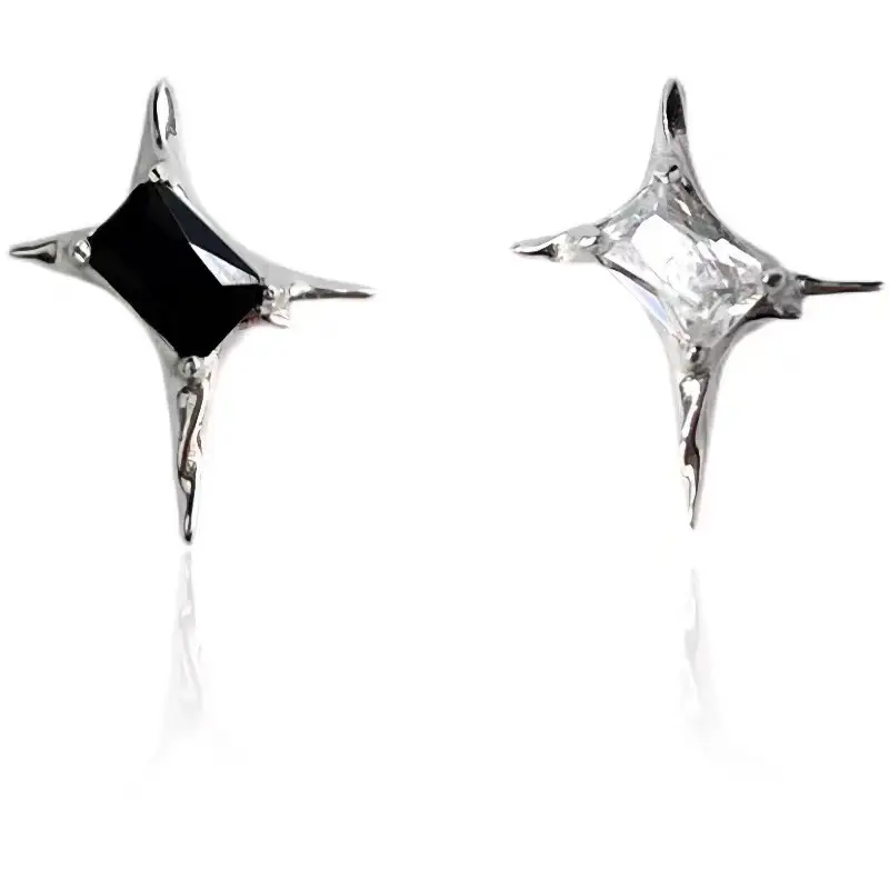 Neutrals Star Zircon Earrings for Men Women - Image 7