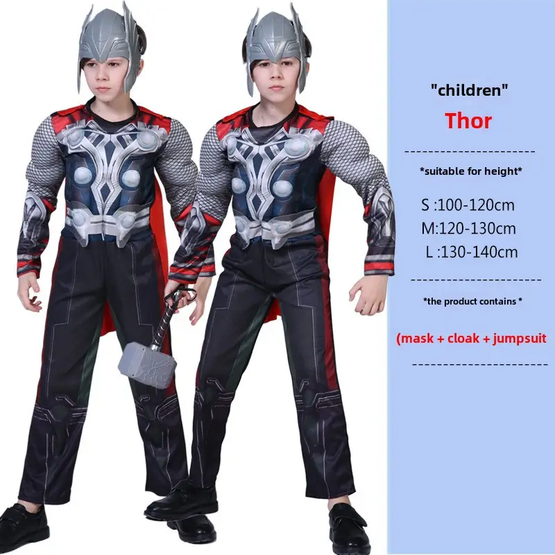 Children Avengers Muscle Suit Halloween Costume Captain America - Image 43