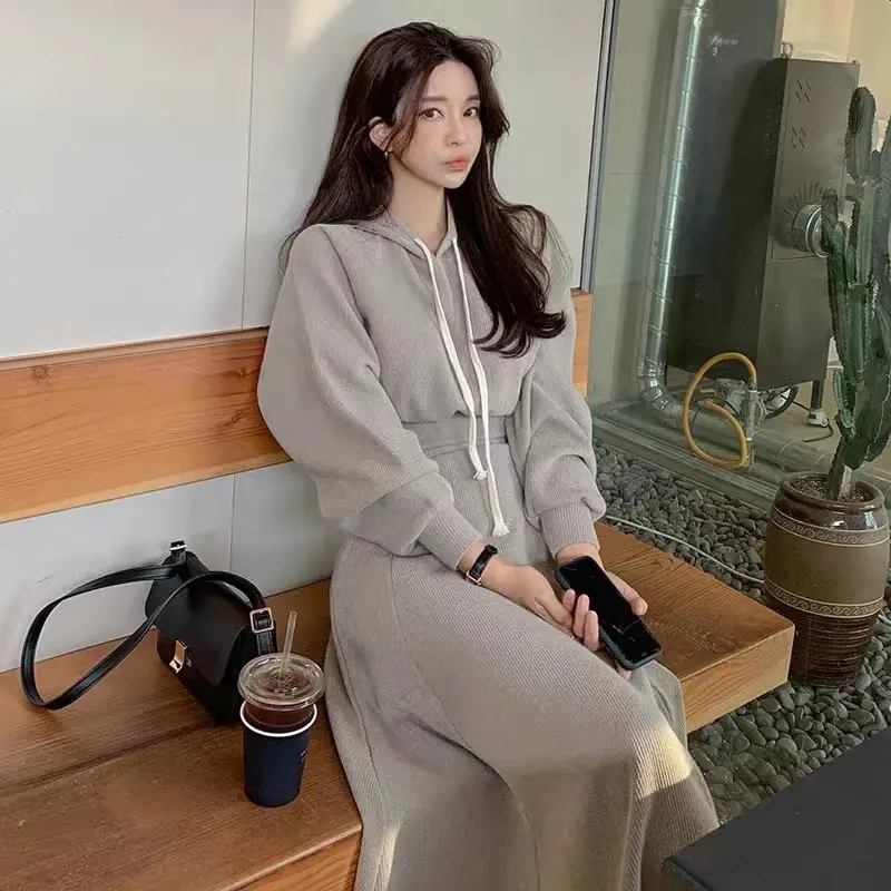 Women 2-Piece Pink A-Line Suit Spring Autumn Winter