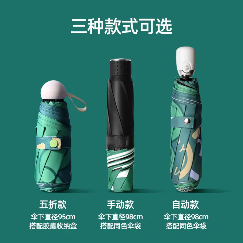 Call Me Sunscreen Umbrella Blue Portable UV Protection - Image 21