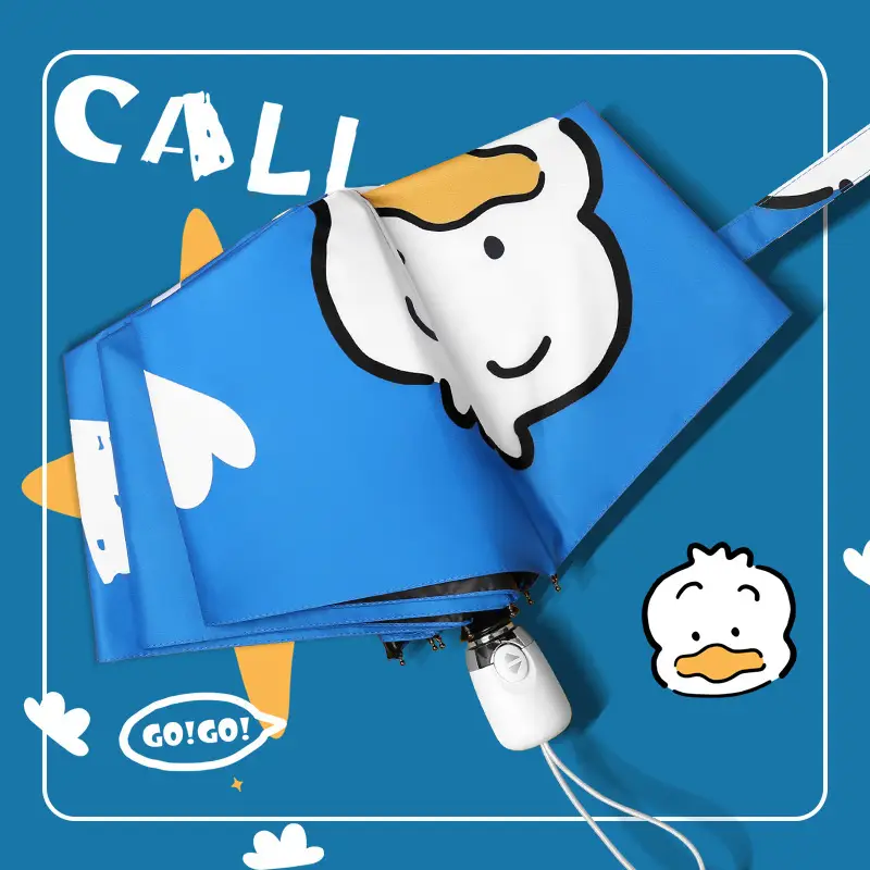Call Me Sunscreen Umbrella Blue Portable UV Protection - Image 9