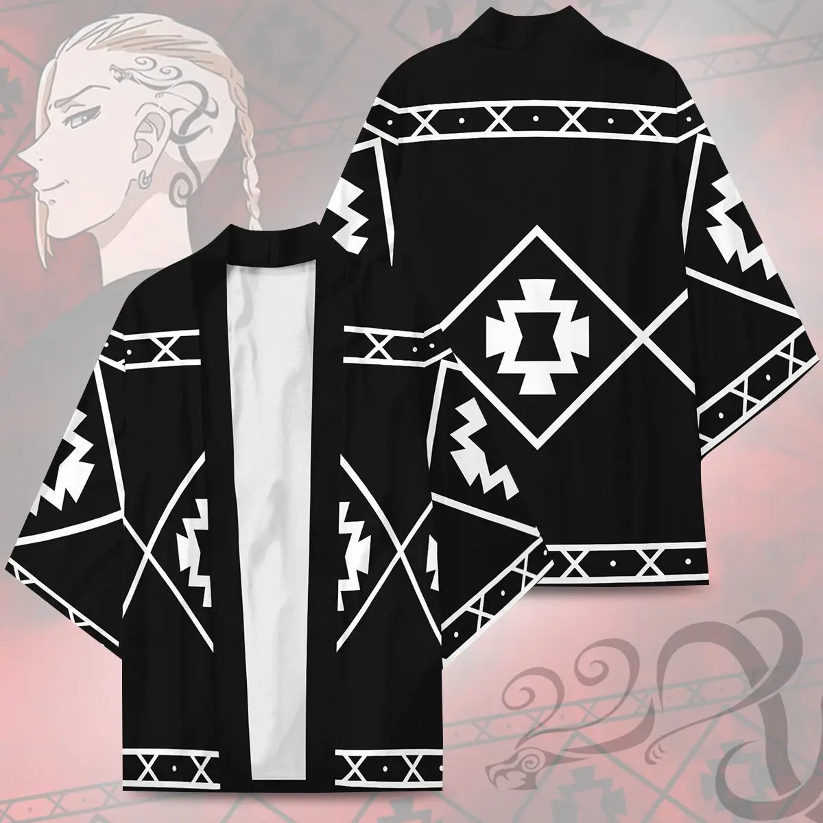 Tokyo Fun Avengers Dragon Palace Kimono Set Black 3D Digital Print - Image 18