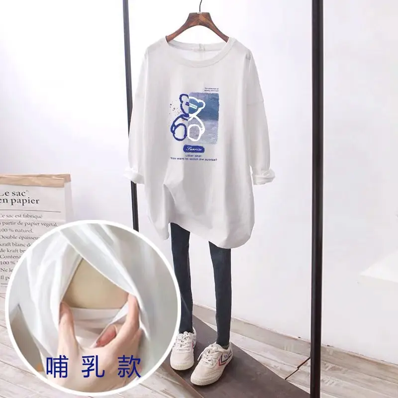 Women Long Sleeve T-Shirt Black Graphic Print 2022 - Image 2