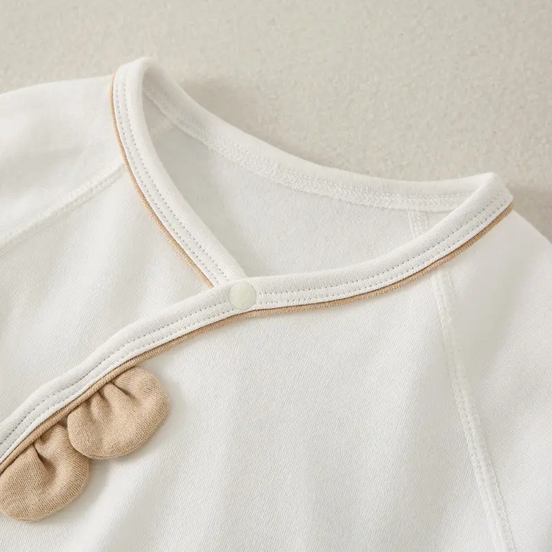 Newborn Pure Cotton Lace Climb Suit White - Image 11