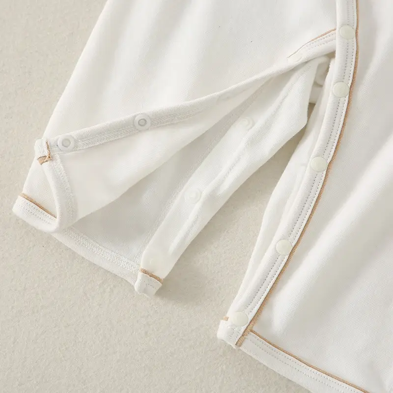 Newborn Pure Cotton Lace Climb Suit White - Image 12