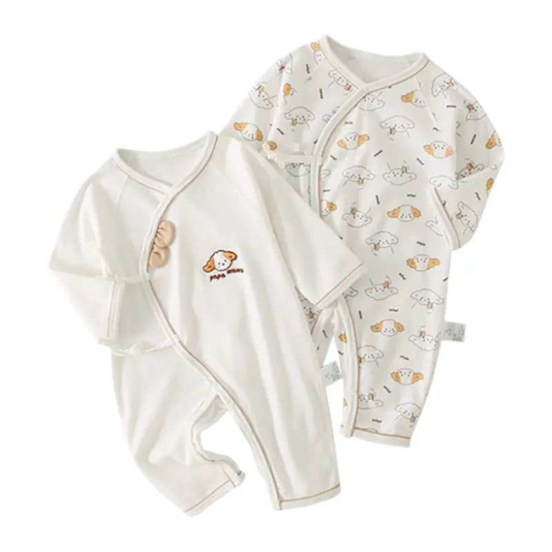 Newborn Pure Cotton Lace Climb Suit White - Image 13