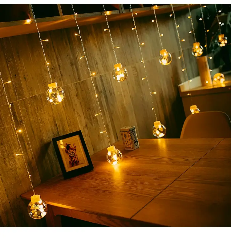 Outdoor Waterproof LED Ball Light Curtain for Christmas Decor — feature 7