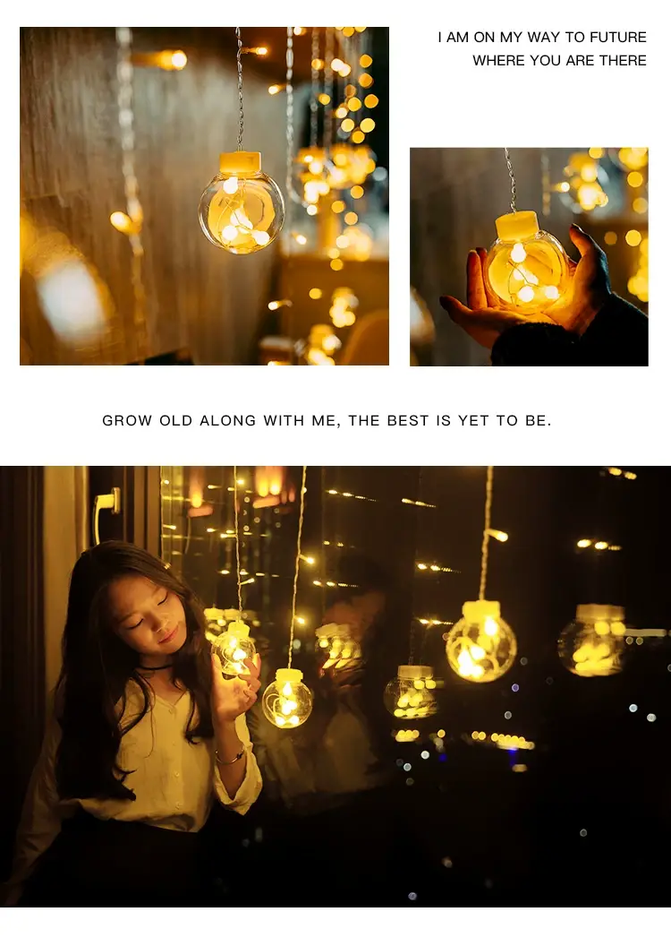 Outdoor Waterproof LED Ball Light Curtain for Christmas Decor — feature 9