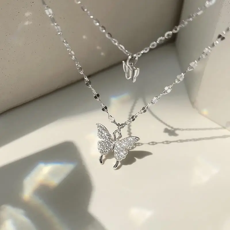925 Sterling Silver Butterfly Necklace for Women - Image 4