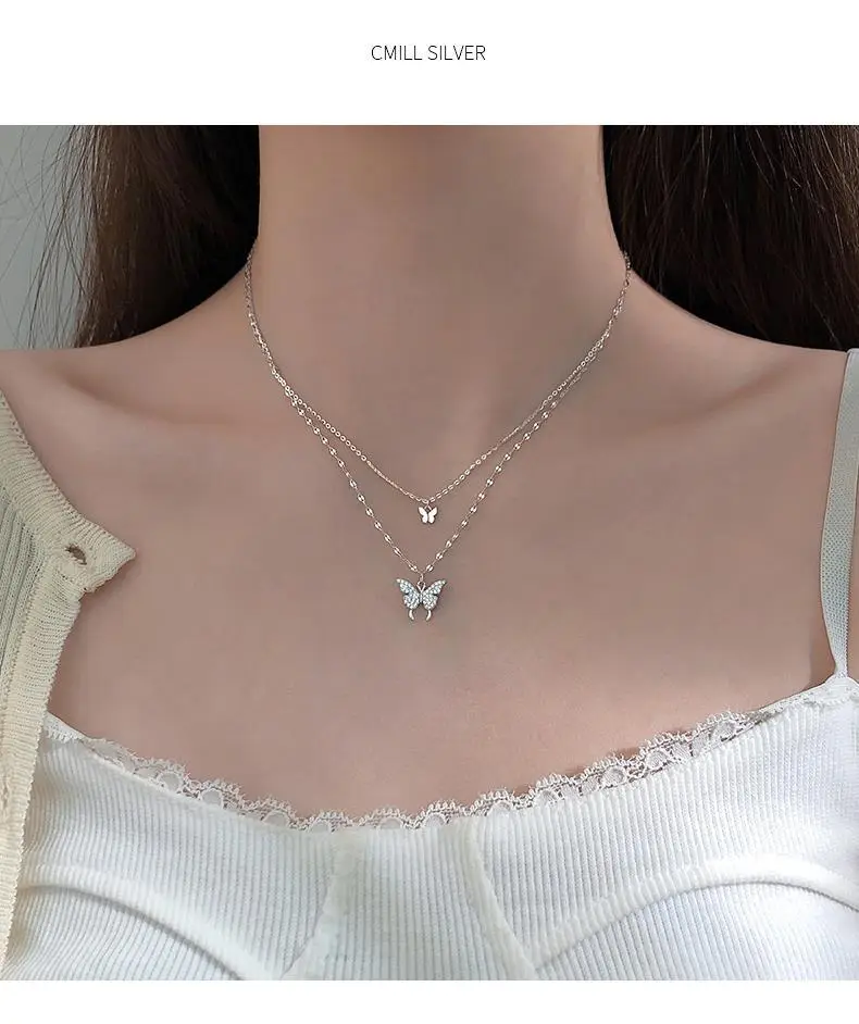 925 Sterling Silver Butterfly Necklace for Women — feature 10