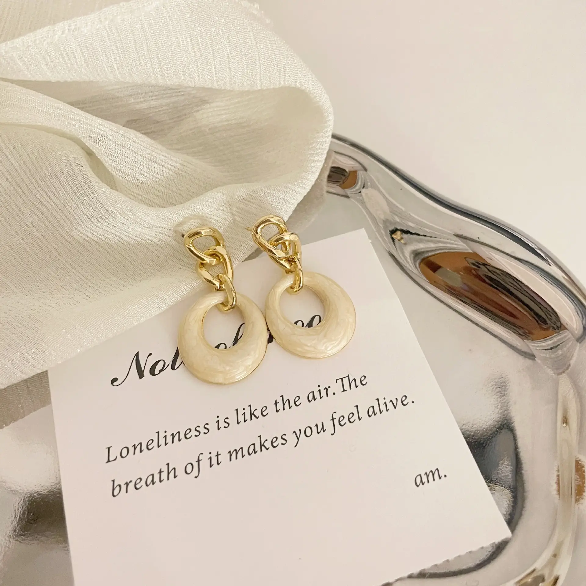 S925 Silver Circle Earrings for Women