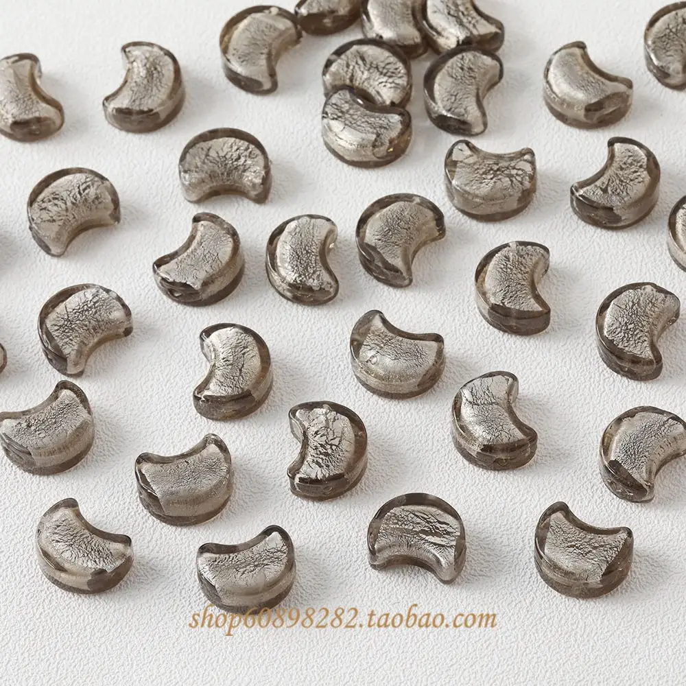 Blue Moon Glazed Foil Beads Straight Hole Handmade Earrings — feature 15