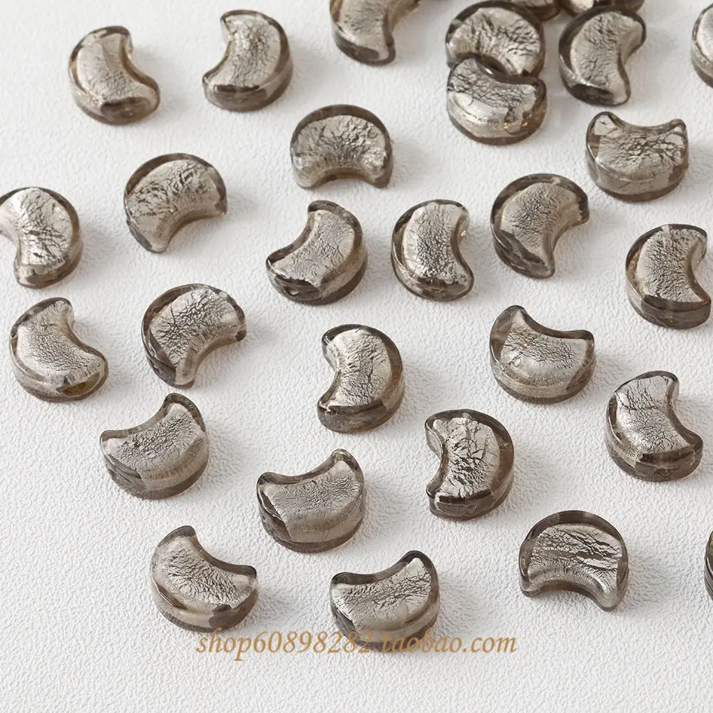 Blue Moon Glazed Foil Beads Straight Hole Handmade Earrings — feature 16