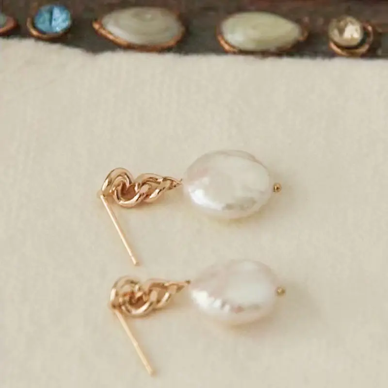 Vintage Pearl Earrings S925 Silver Needle Distinctive - Image 4