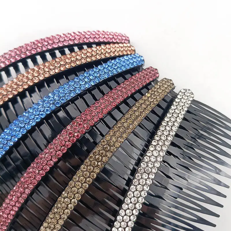 3-Row Rhinestone Bangs Comb for Women