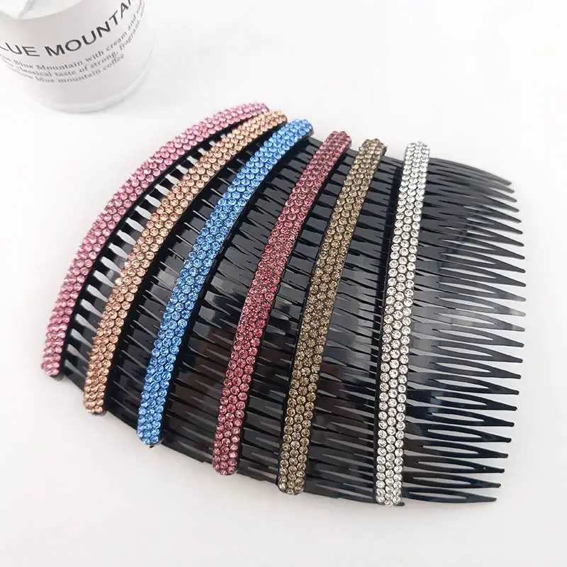 3-Row Rhinestone Bangs Comb for Women