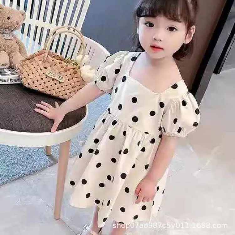 2022 Girls Polka Dot Skirt Dress for Summer