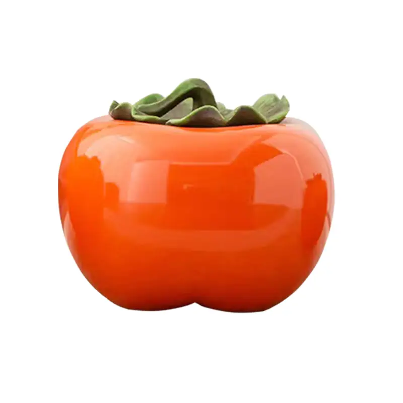 Ceramic Persimmon Tea Pot Large Medium Small